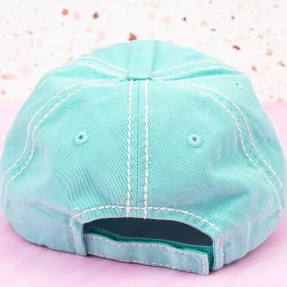 KBETHOS Light Blue "Pickleball Is My Therapy" Distressed Baseball Cap NWT - Picture 2 of 3